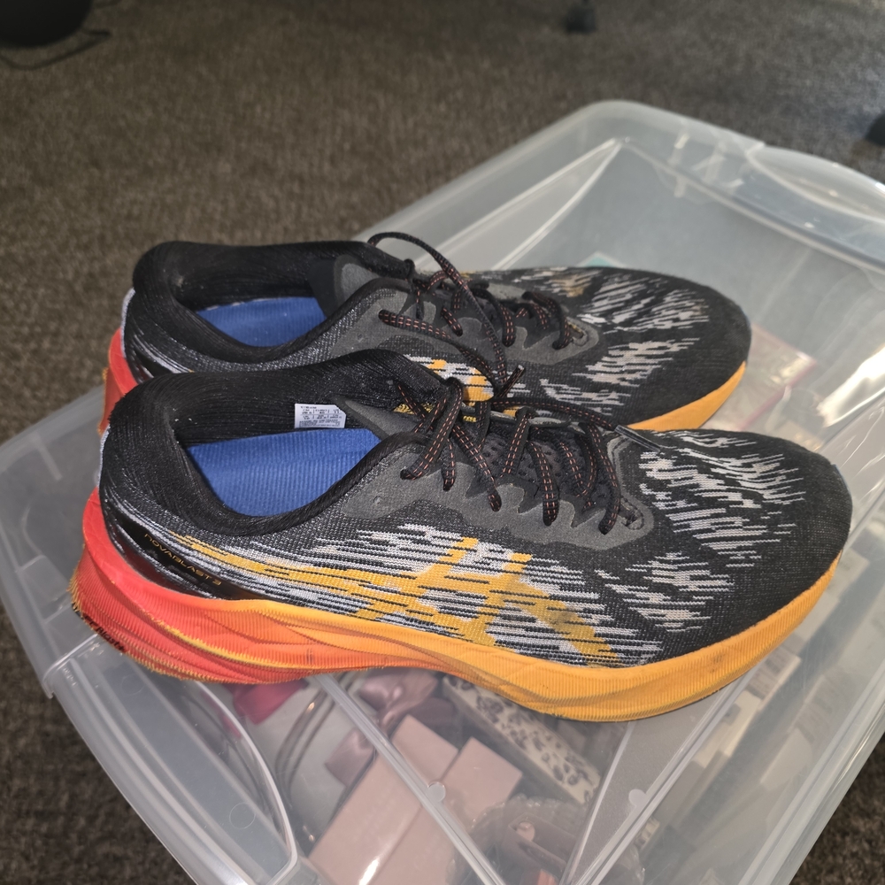 Black and Orange Running Shoes